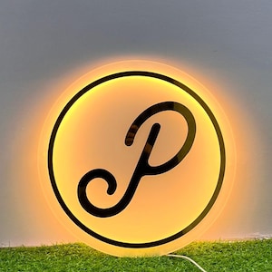 Benutzerdefinierte Acryl-Logo-Zeichen | 3D Acryl Schild | Business Logo Wandschild | Rundes personalisiertes Namensschild | Kundenspezifisches Geschenk für Geschäft