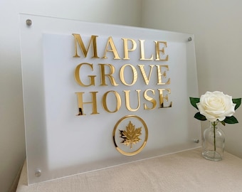 Custom Acrylic Sign, Business Logo Sign, Storefront Sign, Personalized Acrylic Wall Sign, Salon Office Shop Logo