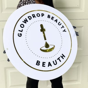 Custom 3D Acrylic Logo Sign | Acrylic Business Signage | Business Logo Sign | Personalized Sign | Round Acrylic Sign | Custom Logo Sign