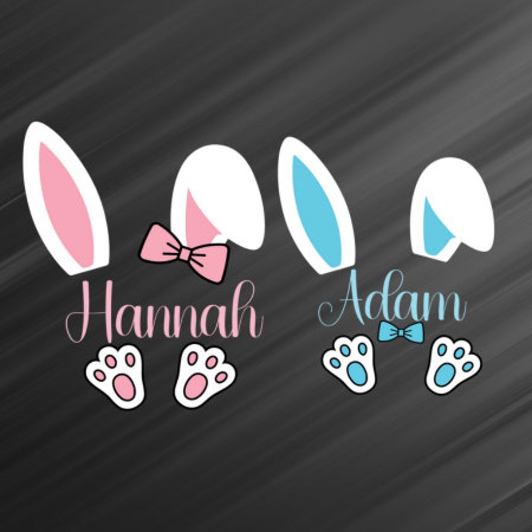 Easter Bunny SVG PNG DXF Rabbit Ears Girl Boy Easter Bunny Split ...
