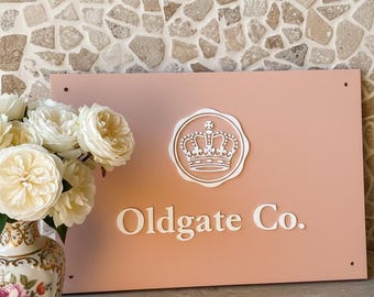 Benutzerdefinierte Acryl Business Logo | Personalisiertes Zeichen | Acryl-Willkommens-Schild | Büro Wand & Tür Dekor