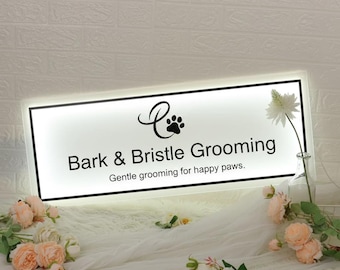 Benutzerdefinierte Acryl Business Backlit Logo Schild | Willkommensschild | Leuchtreklame | Salon Zeichen