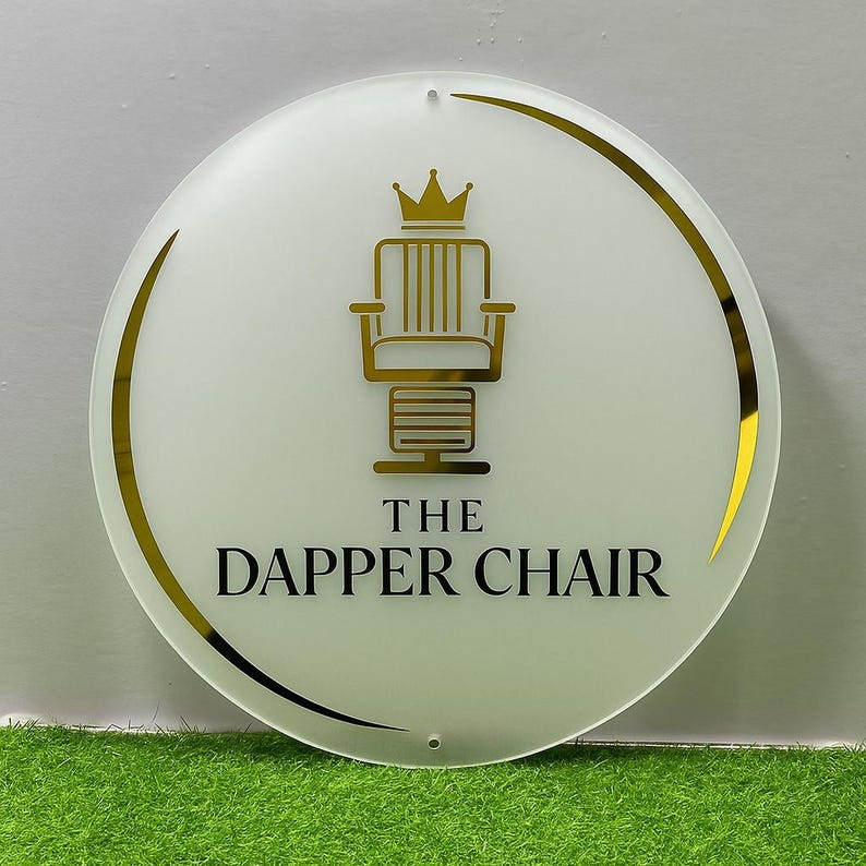 Custom Acrylic Business Logo Sign - Round Bar Sign - Etsy