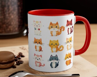 Taza de café lindo gato