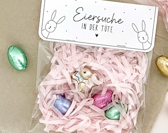 Printable Easter Egg Hunt in a Bag | Easter Craft Template A4 | DIY Easter Bunny Party Favor | Small Gift Idea PDF & JPG