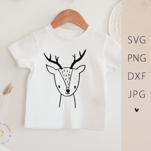 Plotter file deer SVG | Deer forest animals | Gift baby birth