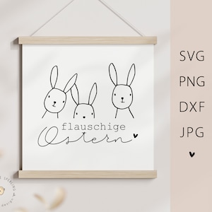 Plotter file HASE EASTER BUNNY | fluffy Easter | SVG Vector | Bunny Easter Plotter Digital Download | Easter gift