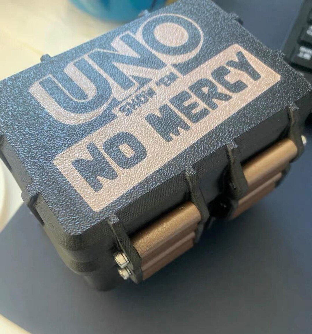 Uno No Mercy Card Game 3D Printed Rugged Box & Card Holder Uno No Mercy ...