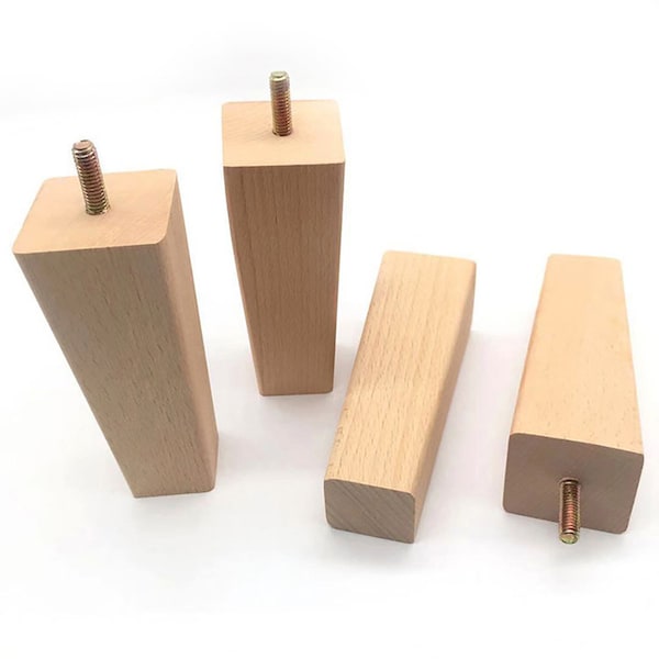 1/2/4pcs Tapered Modern Solid Wood Furniture Legs as Replacement for Sofa Bed Sofa Feet Armchair Coffee Table TV Stand Cabinet Feet