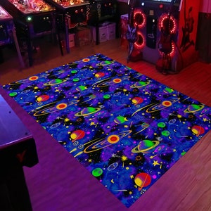 Arcade Rug, Arcade Room Rug, Bowling Alley Carpet, Arcade