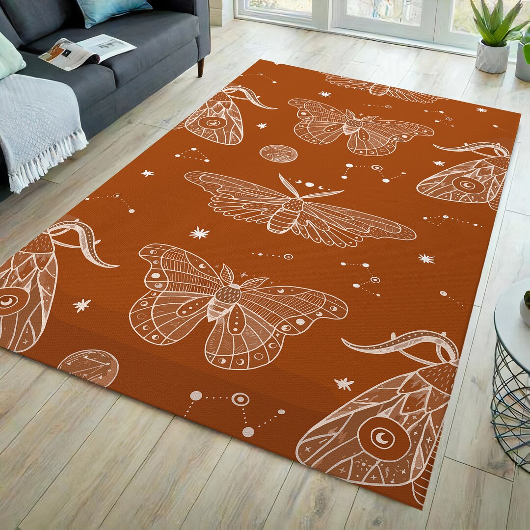 Animal Rug, Butterfly Theme Rug, Butterfly Rug, Aesthetic Rug, Animal ...