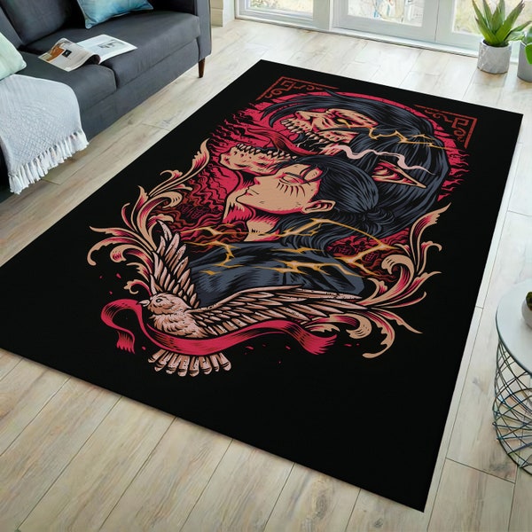 Anime rug, manga rug, japan rug, japanese rug, teen room rug, anime carpet, anime gift, gift for otaku, gift for her, gift for him