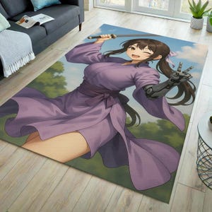 Anime Mädchen-Teppich, Anime-Teppich, Anime-Mädchen-Teppich, japanischer Teppich, Japan-Kulturteppich, Anime-Kunstteppich, Anime-Themen-Teppich, Japan-Themen-Teppich