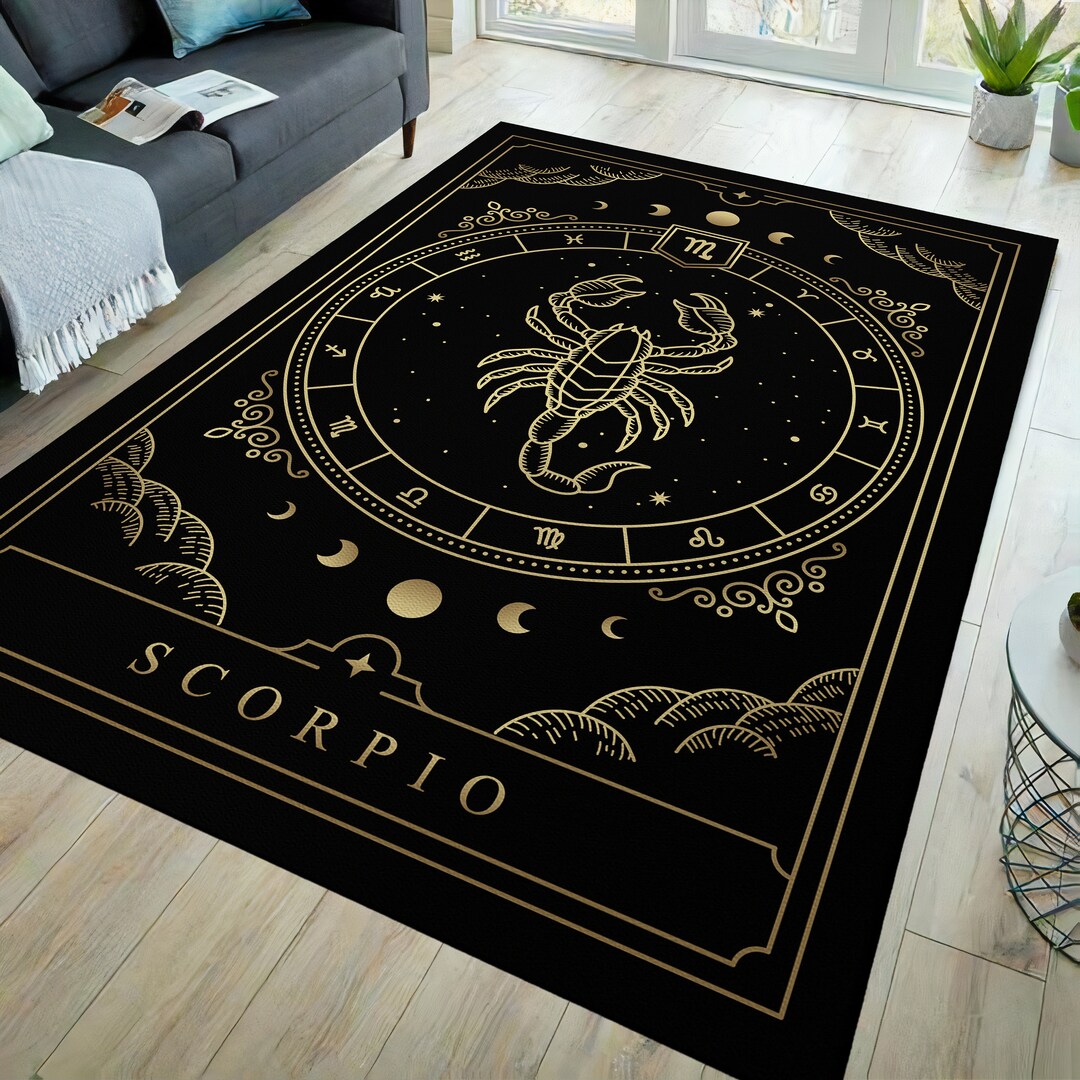 Scorpio Rug, Horoscope Rug, Scorpion Rug, Horoscope Theme Rug ...