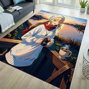 Anime Teppich, Anime Mädchen-Teppich, japanischer Teppich, japanische Kultur, Teppich mit Anime-Motiv, Anime-Teppich, japanischer Teppich, Anime-Teppich