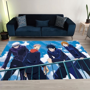 Anime rug, anime characters rug, cartoon rug, anime carpet, kids room rug, teen room rug, anime gifts, anime print, nursery rug, home decor