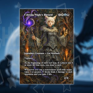 Y'shtola, Night's Blessed - Randlose individuelle Kunst MTG Proxy FINAL FANTASY