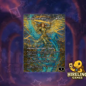 Elspeth, Storm Slayer - Art personnalisé complet sans bordure MTG proxy