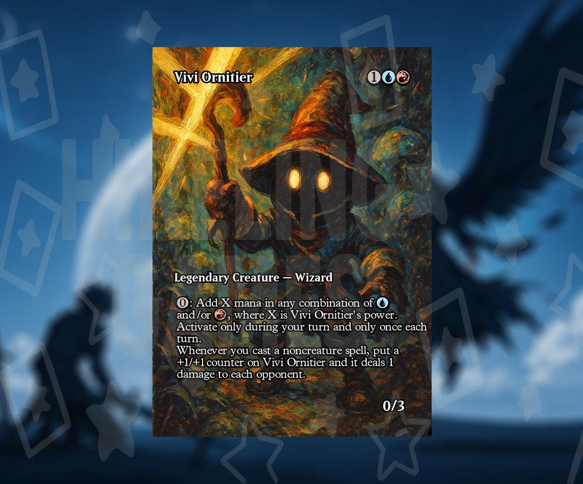 Vivi Ornitier - Full Borderless Custom Art MTG Proxy FINAL FANTASY