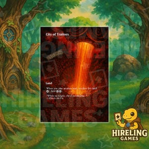 City of Traitors: MTG-proxy, retro volledig randloze aangepaste kunst