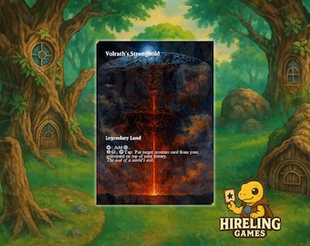 Valrath&#39;s Stronghold - Retro Full Borderless Custom Art MTG Proxy