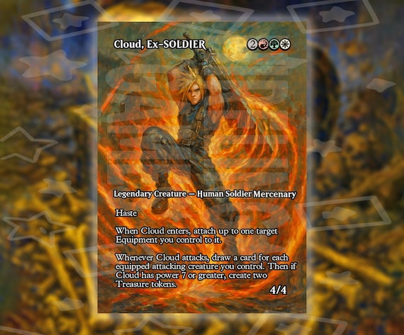 mtg ex cards Excogitator Sphinx Whenever Cloud attacks Cloud, Ex-SOLDIER #221 Surge Foil