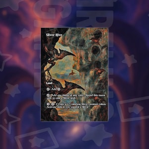 Sliver Hive - Retro volledig randloze aangepaste kunst MTG-proxy