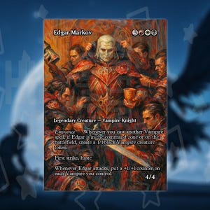 Edgar Markov - Arte personalizada completa sem bordas MTG Proxy Innistrad