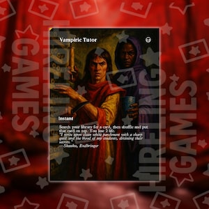 Tutor vampírico - Proxy MTG con arte personalizado, retro y sin bordes