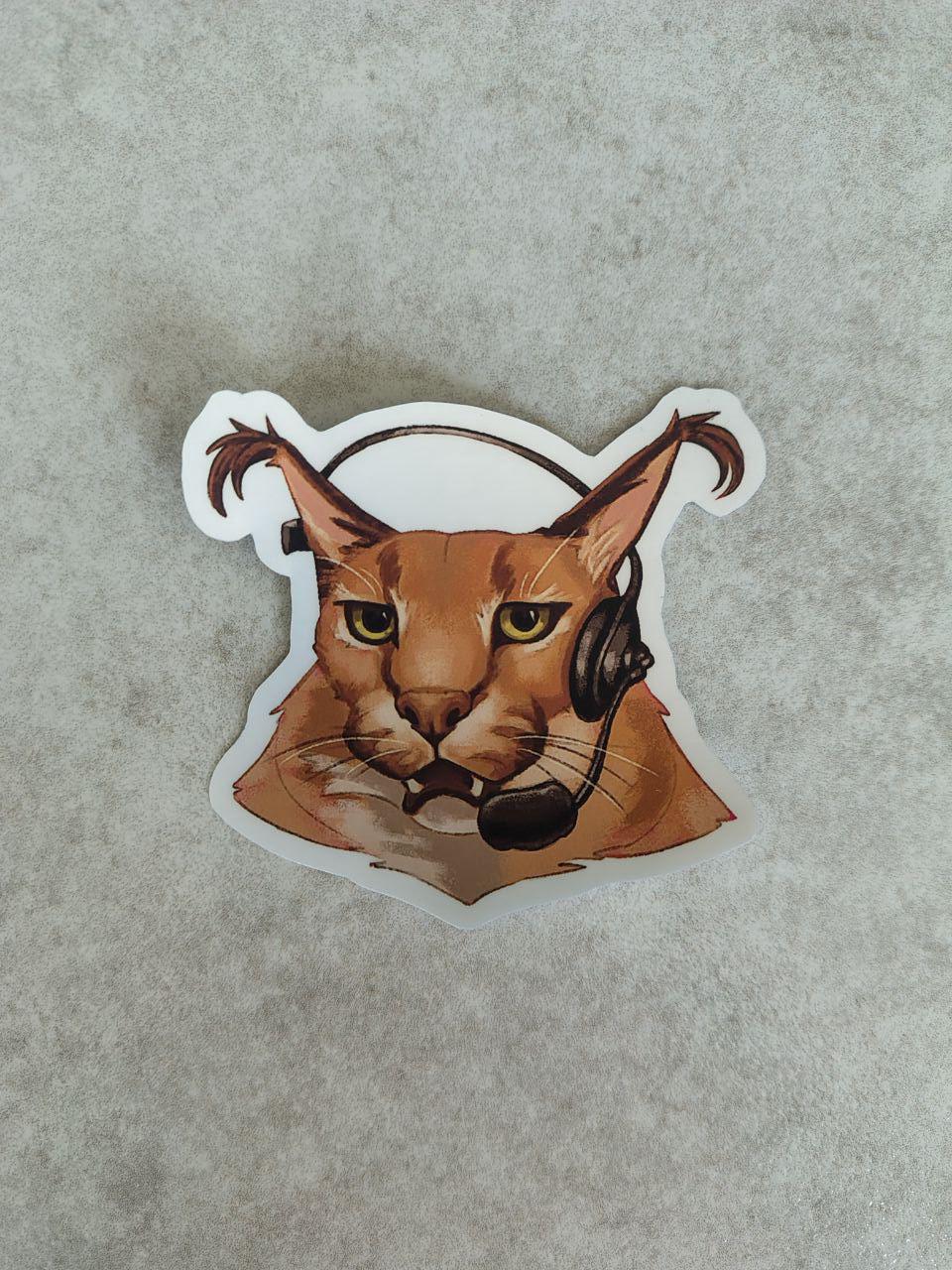 Matt Sticker Floppa Caracal Working as Customer Service - Etsy