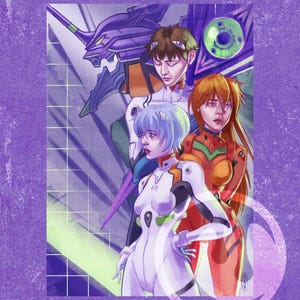A4 / A5 / eva Art Print, artwork, illustration, drawing / no AI