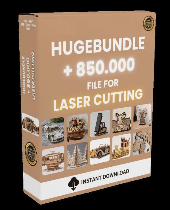 MEGA BUNDLE LASER 2025 850,000 engraving projects for diode lasers, CO2 lasers, fiber lasers