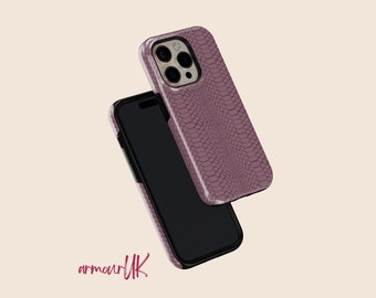 Snake Skin Purple Snap Tough Phone Case for iPhone, Samsung Galaxy & Google Pixel Models | Animal Collection