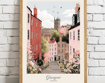 Glasgow Wall Art Print – Gift for Scottish Travel Lovers