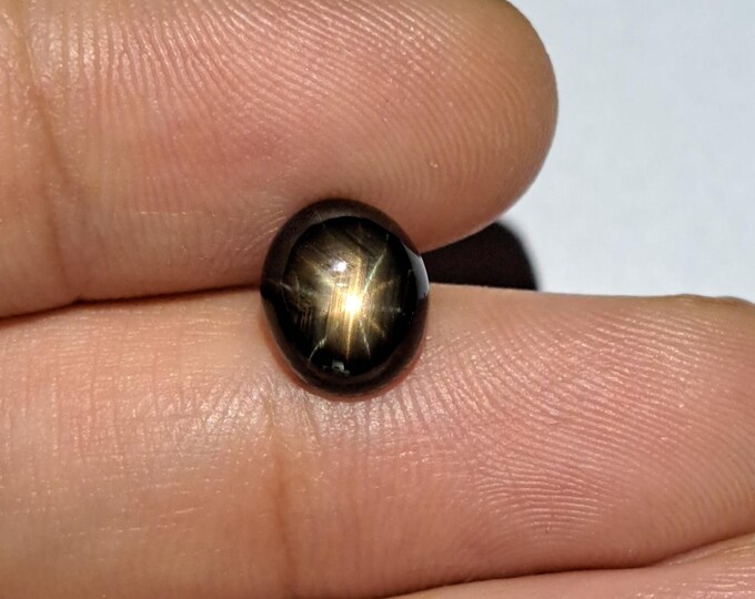 Certified! 12 Rays Star Sapphire 3.27 Cts. ( Unheat ) Origin : Bangkaja ...