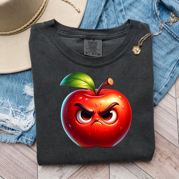 Fruit Face T Shirt, Aesthetic Shirts, Gift For Her, Graphic Tee, Crewneck Shirts, Angry Fruit Shirt, Funny Design TShirt, Gift For Teens