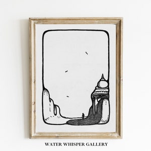 Vintage Temple Sketch of Madurai, Temple Wall Art Drawing, Vintage Historical Architecture Landscape Print, Indian Art, Digital PRINTABLE