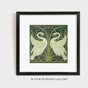 Vintage Wallpaper Pattern Wall Art, Bird Vintage Wallpaper with Floral Decor, Historical Classic English Wallpaper, DIGITAL PRINTABLE