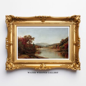 Printable Vintage Autumn Landscape, Autumn Wall Décor, Antique Fall Print, INSTANT DOWNLOAD.