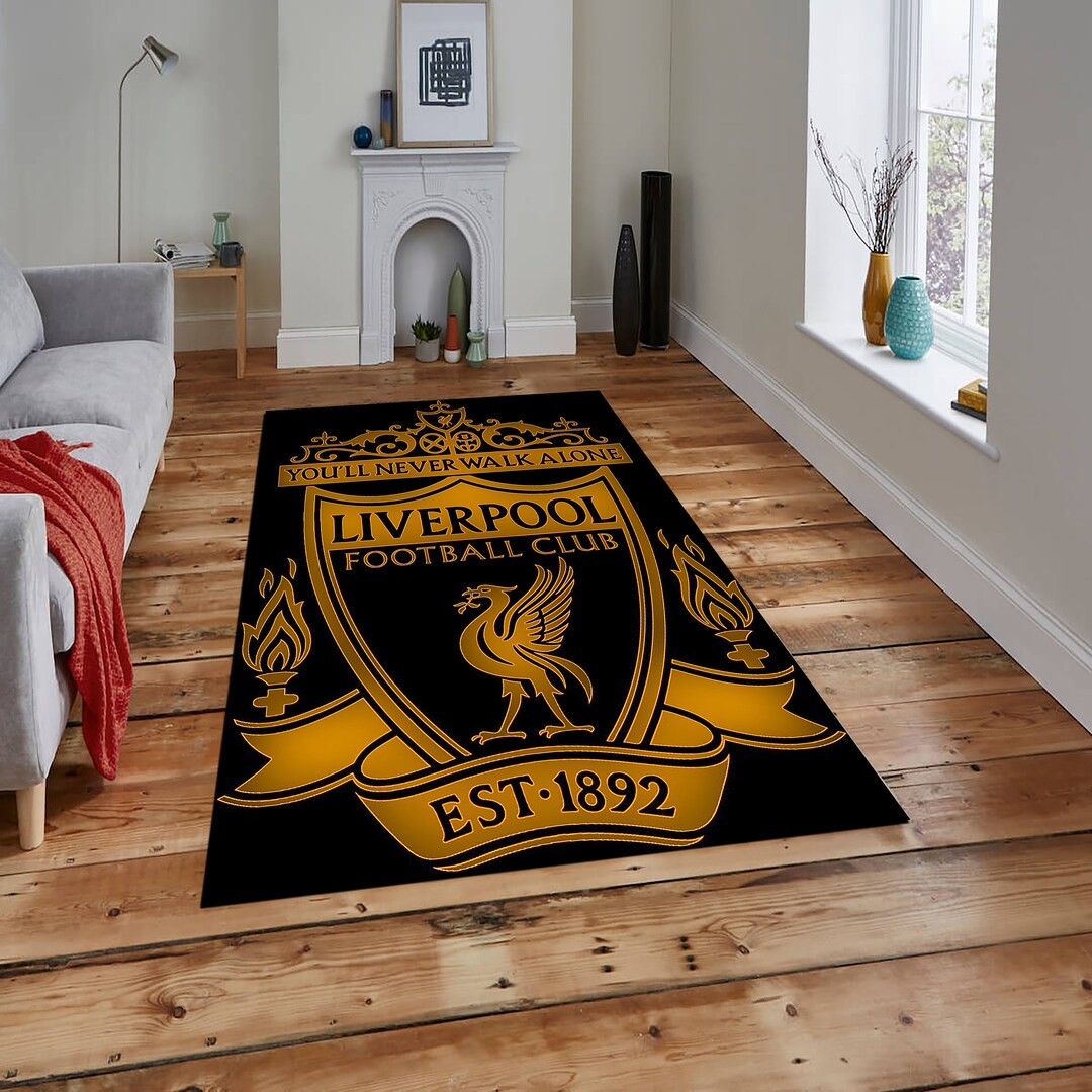 Liverpool Sports Rug You'll Never Walk Alone Liverpool Area Rug Football Lover Gift Kids ...