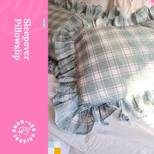 Farmhouse Frill Pillowcase Sewing Pattern: Ruffled Cushion Cover (PDF Digital Download) Customisable Pillow Cover