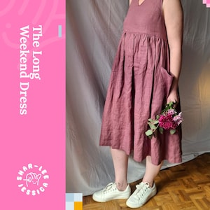 Pinafore Smock Dress PDF Sewing Pattern: Empire Line, Easy-to-Sew (Digital Download)