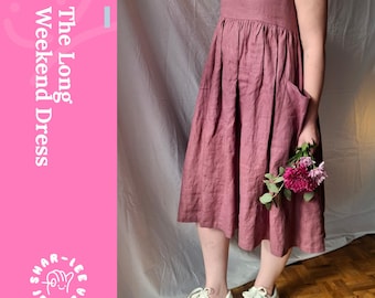 Pinafore Smock Dress PDF Sewing Pattern: Empire Line, Easy-to-Sew (Digital Download)
