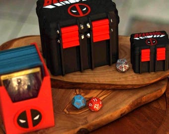 Deadpool MTG Deck Box: 100+ Sleeved Card Storage box, 3D printed