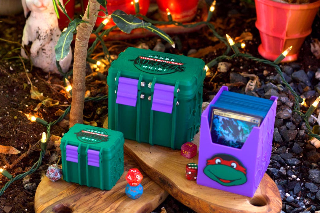 3D Printed Deck Box: Teenage Mutant Ninja Turtles MTG Commander