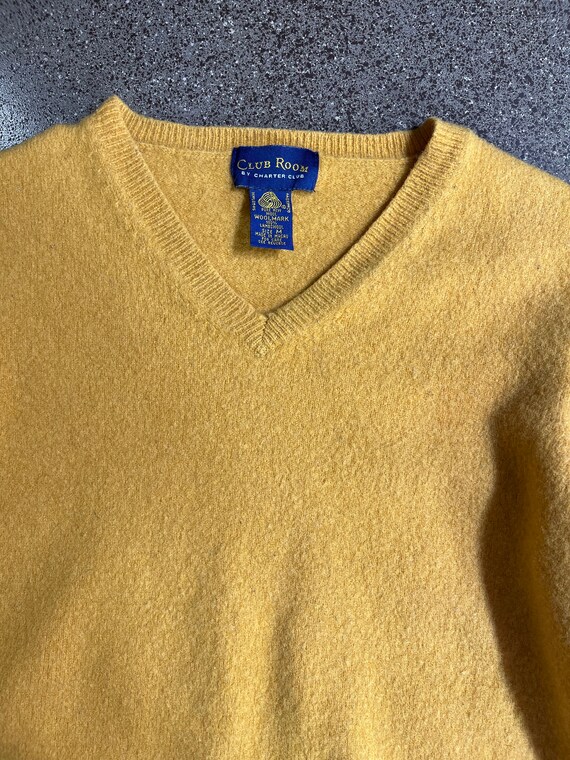Vintage Charter Club Gold Wool Sweater Pullover V… - image 6