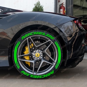 Adesivos de letras para pneus, listras Michelin, 1,25" polegadas, 8 letras permanentes