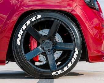 Tire Sticker Nitto Rubber Permanent Tire Decal Label Wheel Sports 15"-24" 1.25" Stickers 8pcs Kits