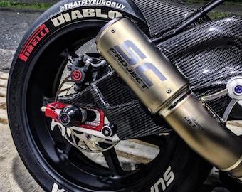 Tire Lettering Stickers Diablo Supercorsa Sticker 0.75" inch 8 x Permanent Letters