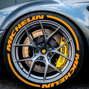 Adesivos de letras para pneus, listras Michelin, 1,25" polegadas, 8 letras permanentes